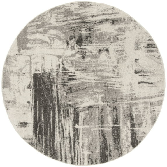 Safavieh Adirondack Matilda Abstract Transitional Area Rug, Ivory/Grey, 4' x 4' Round