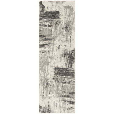 SAFAVIEH Adirondack Matilda Abstract Runner Rug, Ivory/Grey, 2'6" x 14'
