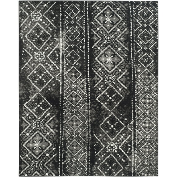 SAFAVIEH Adirondack Montague Geometric Area Rug, Black/Silver, 5'1" x 7'6"