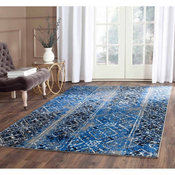 SAFAVIEH Adirondack Montague Geometric Area Rug, Silver/Multi, 6' x 9'