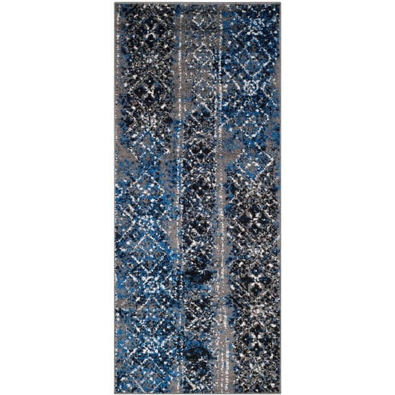 SAFAVIEH Adirondack Montague Geometric Runner Rug, Silver/Multi, 2'6" x 6'