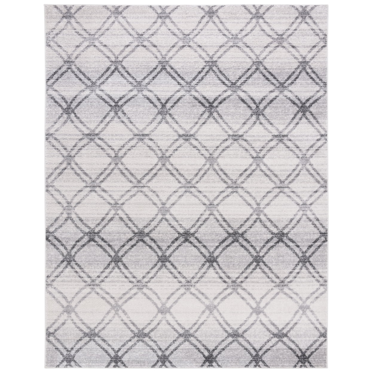 Ivory Square Easy-Care Synthetic Hand-Knotted Rug
