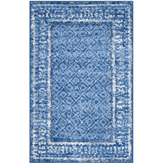 SAFAVIEH Adirondack Royston Geometric Area Rug, Light Blue/Dark Blue, 2'6" x 4'