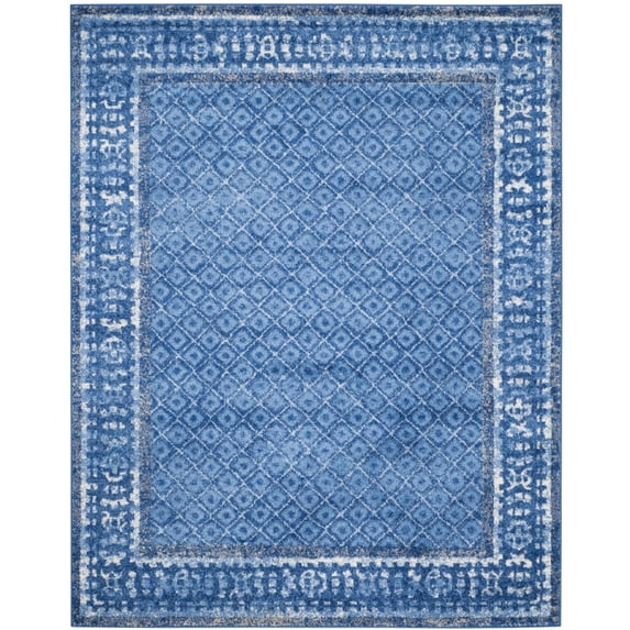 SAFAVIEH Adirondack Royston Geometric Area Rug, Light Blue/Dark Blue, 3' x 5'