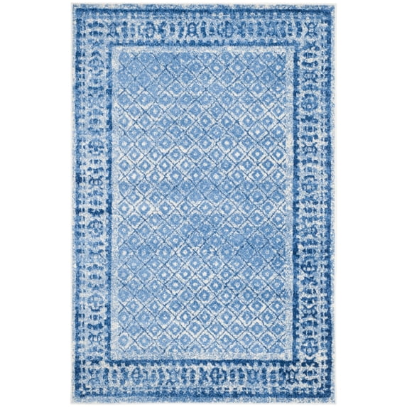 SAFAVIEH Adirondack Royston Geometric Area Rug, Silver/Blue, 5'1" x 7'6"