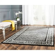 SAFAVIEH Adirondack Royston Traditional Area Rug, Black/Silver, 8' x 10'