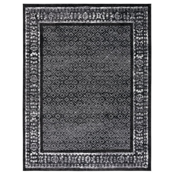 SAFAVIEH Adirondack Royston Traditional Area Rug, Black/Silver, 9' x 12'