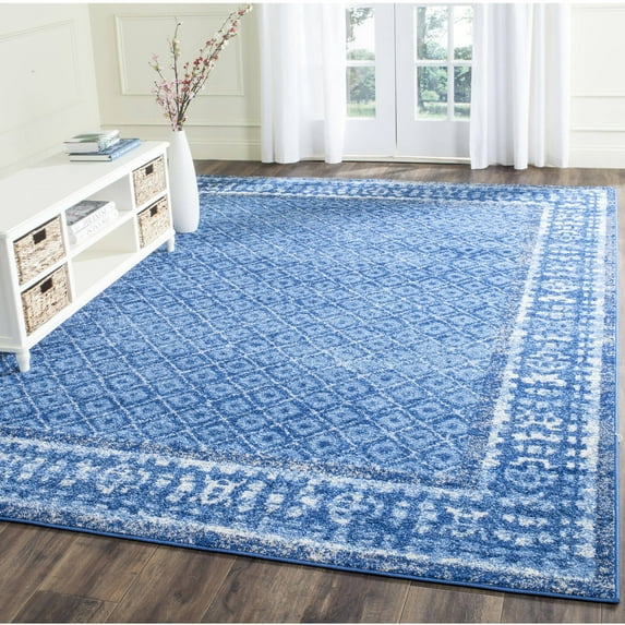 SAFAVIEH Adirondack Royston Traditional Area Rug, Light Blue/Dark Blue, 8' x 10'