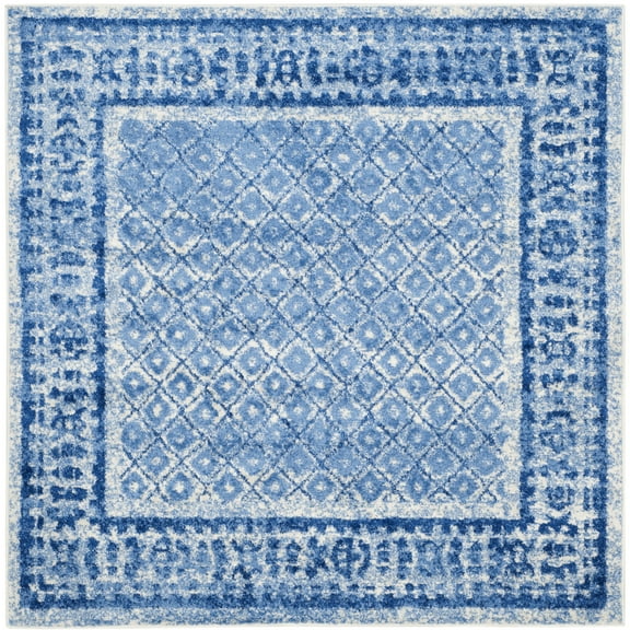 SAFAVIEH Adirondack Royston Traditional Area Rug, Silver/Blue, 6' x 6' Square