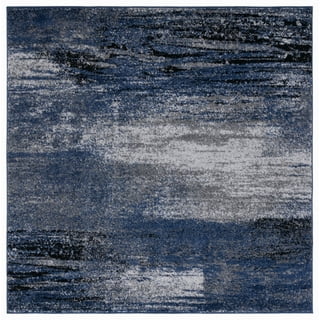 SAFAVIEH Adirondack Rudyard Abstract Area Rug, Grey/Blue, 10' x 10' Square