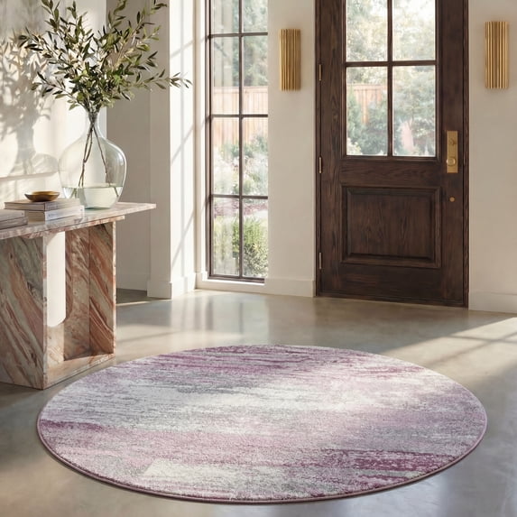 Safavieh Adirondack Rudyard Abstract Ombre Area Rug, Gray/Purple, 4' x 4' Round