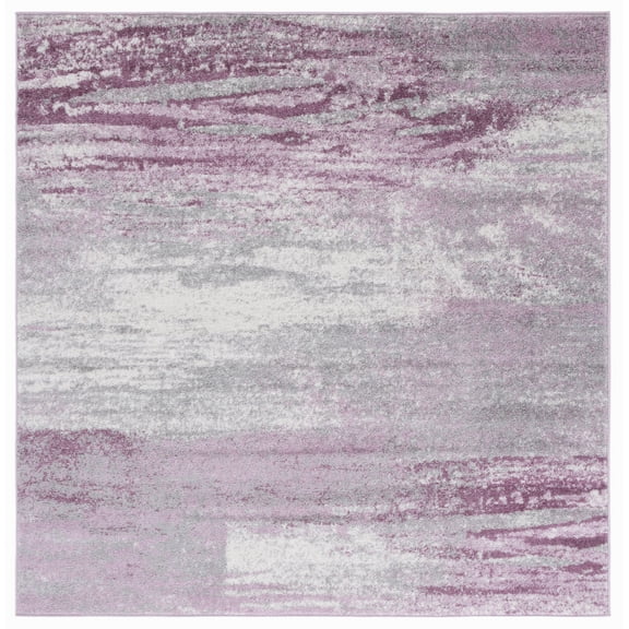 SAFAVIEH Adirondack Rudyard Abstract Area Rug, Grey/Purple, 4' x 4' Square