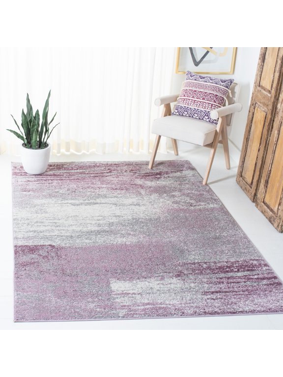 Adirondack Rudyard Abstract Ombre Area Rug, Gray/Purple, 4' x 6'
