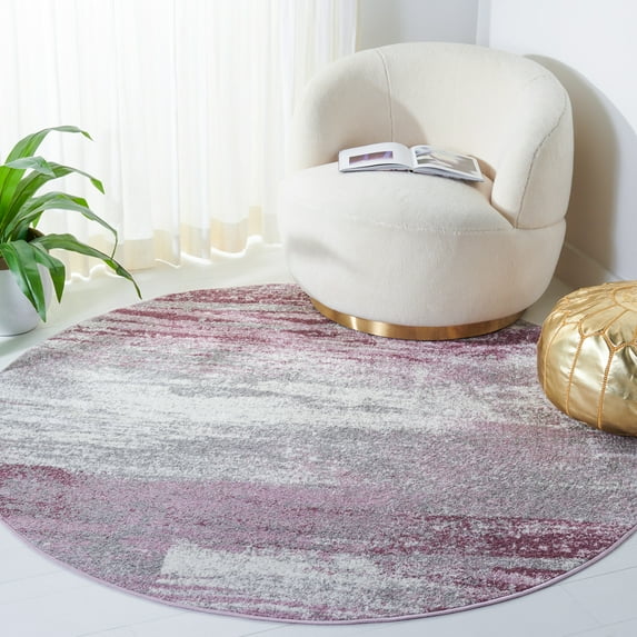 Safavieh Adirondack Rudyard Abstract Ombre Area Rug, Gray/Purple, 6' x 6' Round