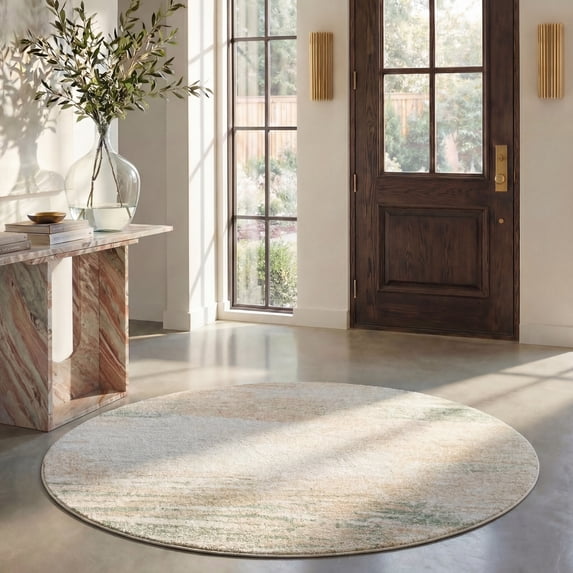 Safavieh Adirondack Rudyard Abstract Ombre Area Rug, Ivory/Gold, 10' x 10' Round