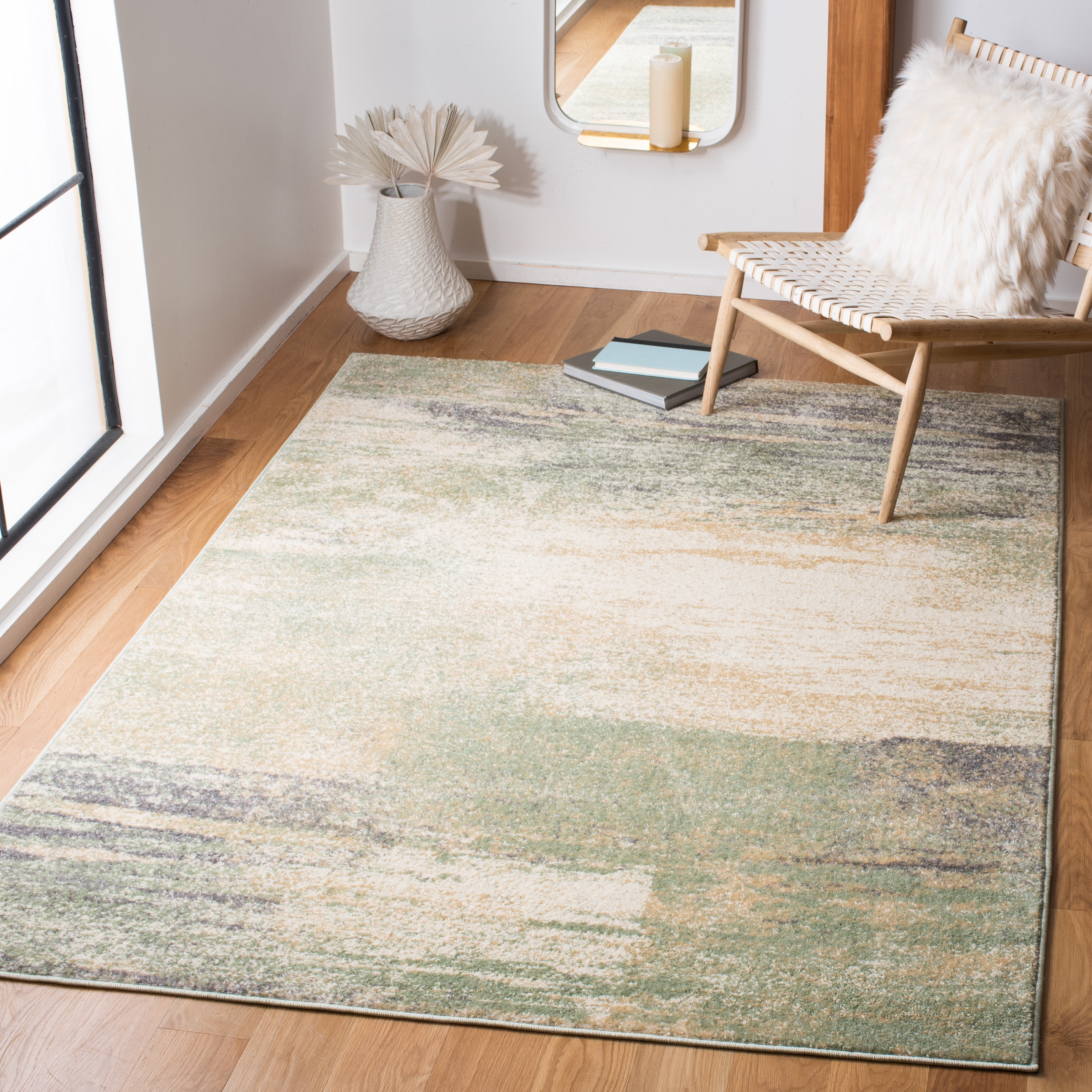 Safavieh Adirondack Rudyard Abstract Ombre Area Rug, Ivory/Sage, 5'1" x 7'6"