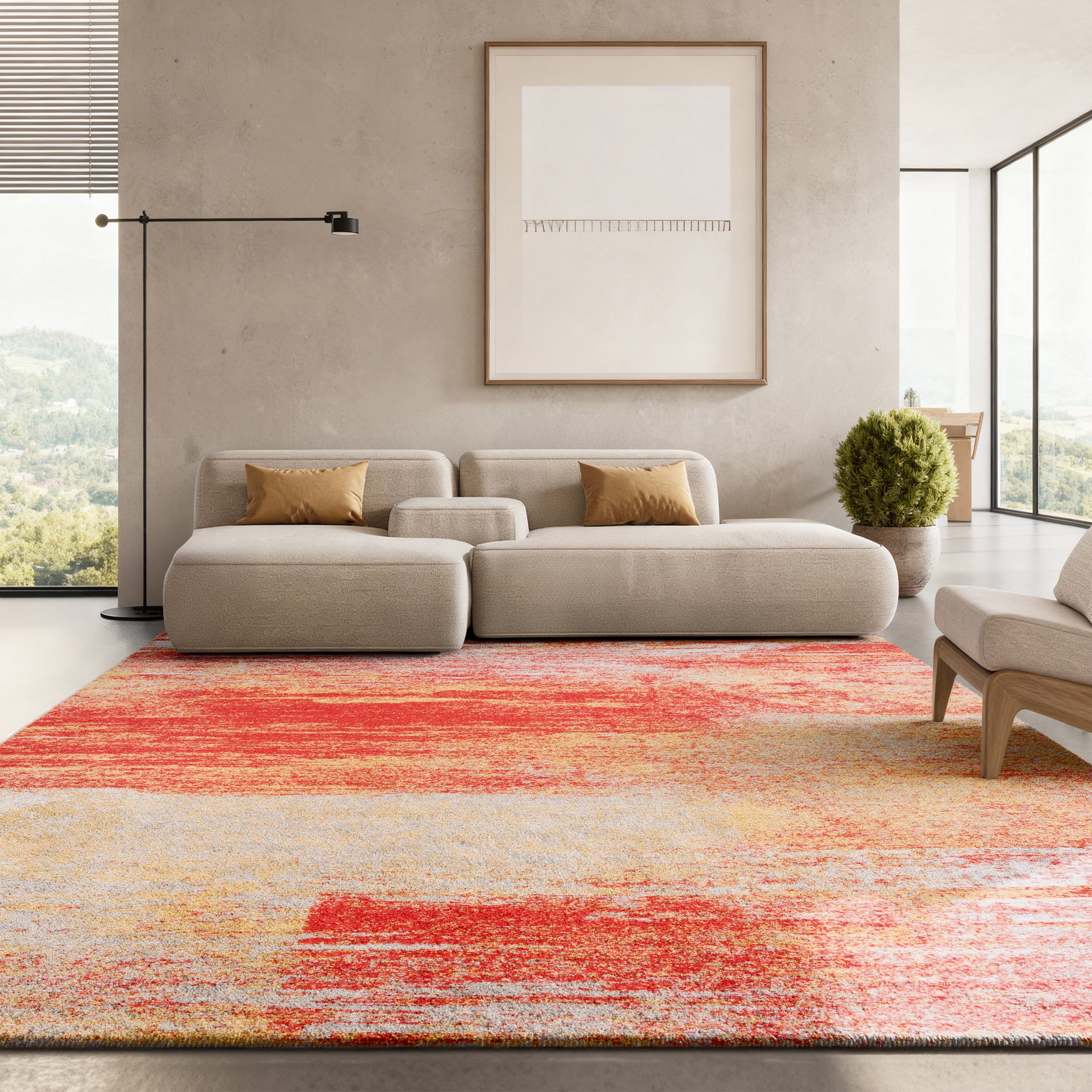 Safavieh Adirondack Rudyard Abstract Ombre Area Rug, Rust/Gold, 4