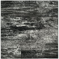 SAFAVIEH Adirondack Rudyard Abstract Area Rug, Silver/Black, 12' x 12' Square