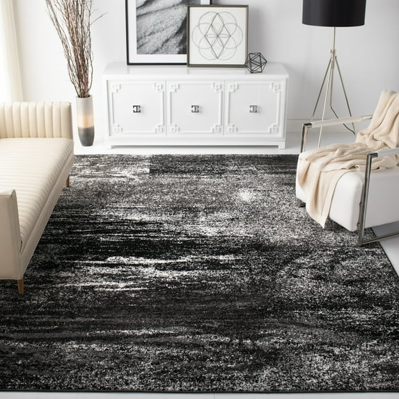Safavieh Adirondack Rudyard Abstract Ombre Area Rug, Silver/Black, 12' x 18'