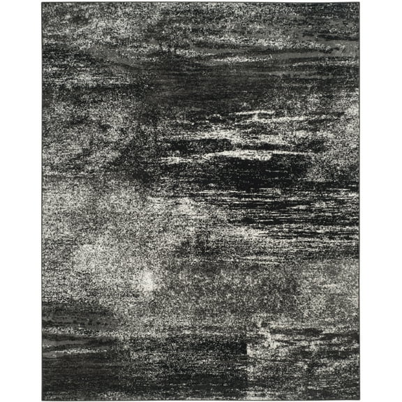 SAFAVIEH Adirondack Rudyard Abstract Area Rug, Silver/Black, 6' x 9'