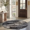 thumbnail image 1 of Safavieh Adirondack Rudyard Abstract Ombre Area Rug, Silver/Black, 9' x 9' Round, 1 of 10