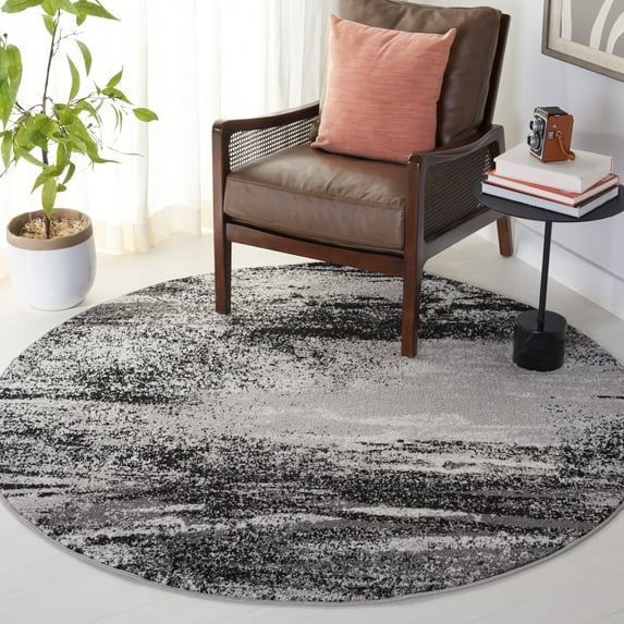 Safavieh Adirondack Rudyard Abstract Ombre Area Rug, Silver/Multi, 3' x 3' Round