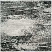 SAFAVIEH Adirondack Rudyard Abstract Area Rug, Silver/Multi, 5' x 5' Square