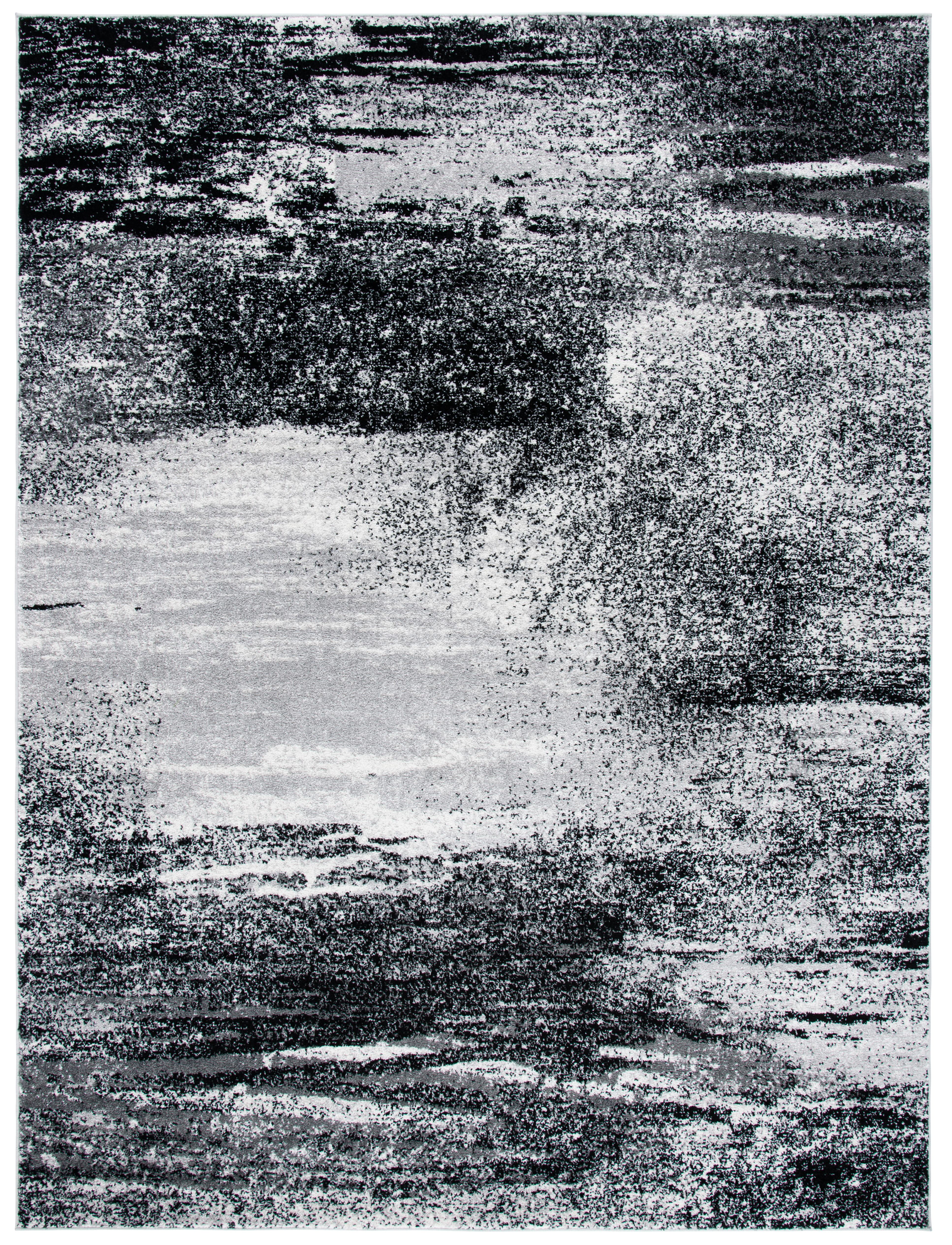 Selwyn Abstract Silver Multicolor 8' x 10' Easy-Care Area Rug