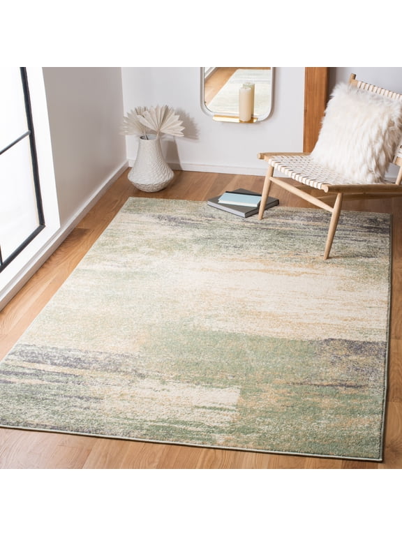 Adirondack Rudyard Abstract Ombre Area Rug, Ivory/Sage, 2' x 3'
