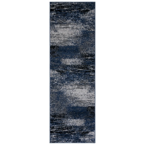 SAFAVIEH Adirondack Rudyard Abstract Runner Rug, Grey/Blue, 2'6" x 14'