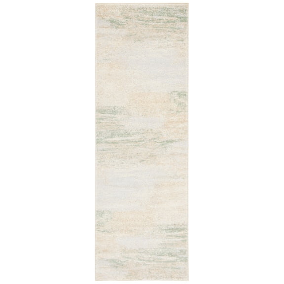 SAFAVIEH Adirondack Rudyard Abstract Runner Rug, Ivory/Gold, 2'6" x 12'