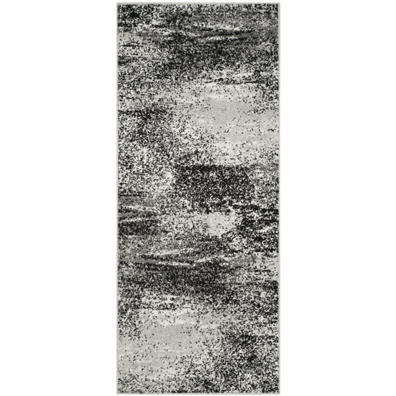 SAFAVIEH Adirondack Rudyard Abstract Runner Rug, Silver/Multi, 2'6" x 14'