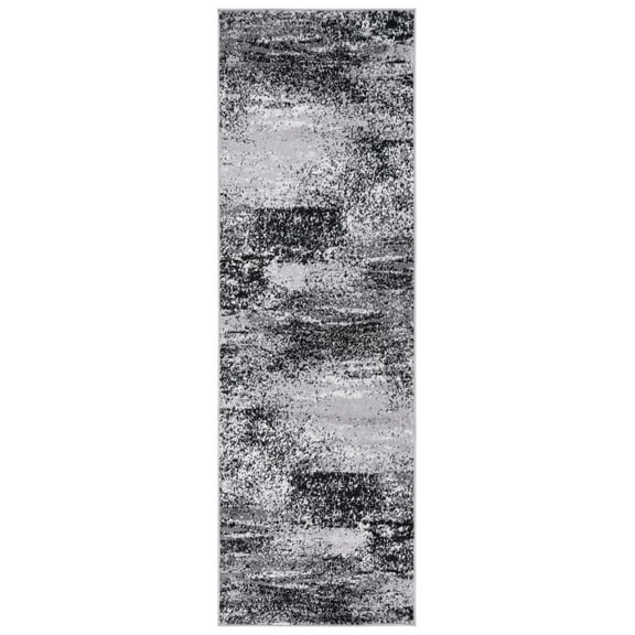 SAFAVIEH Adirondack Rudyard Abstract Runner Rug, Silver/Multi, 2'6" x 18'