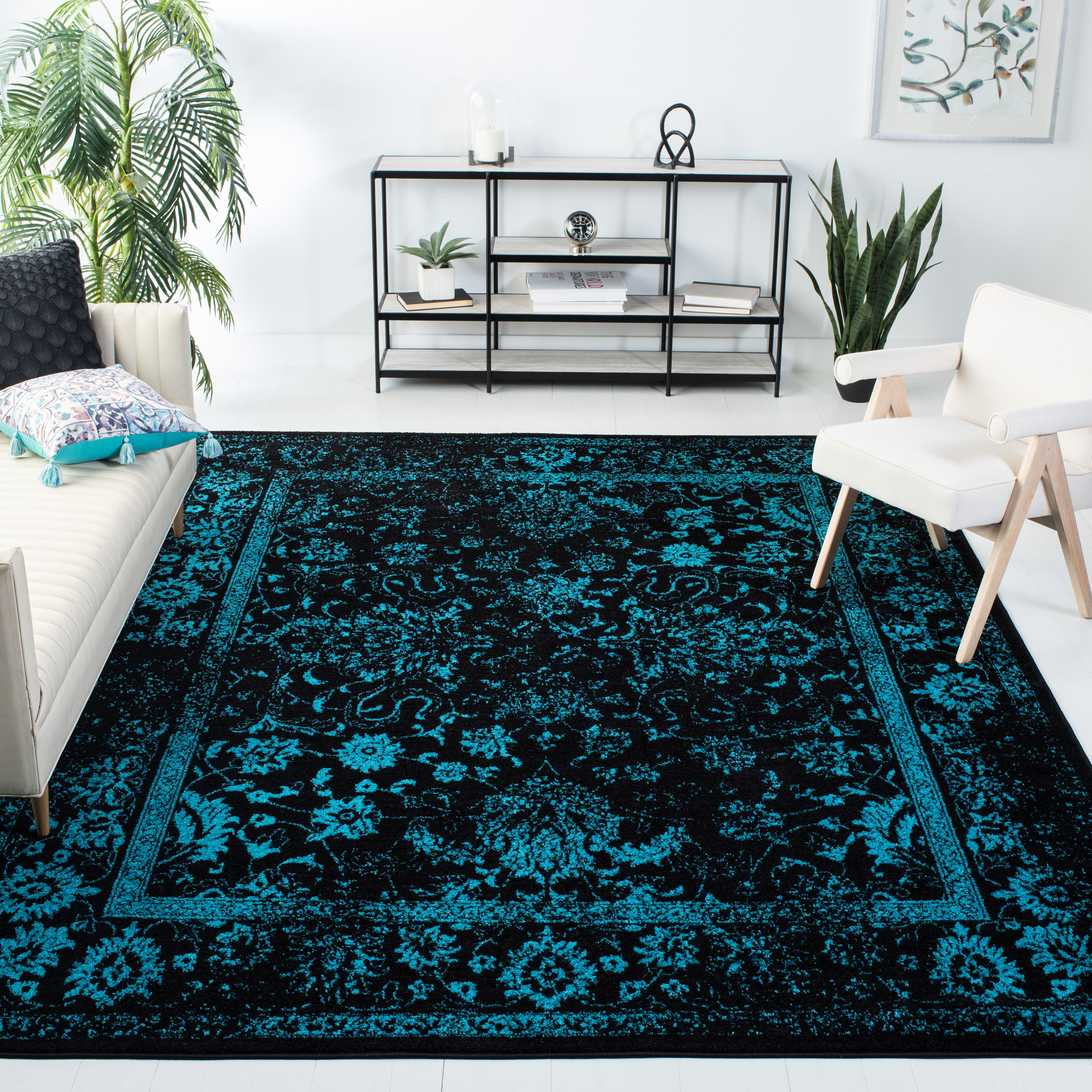 Black And Teal Rugnull