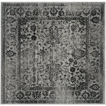 SAFAVIEH Adirondack Wyatt Distressed Area Rug, Grey/Black, 12' x 12' Square