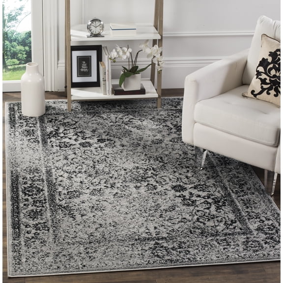 Safavieh Adirondack Rug Collection Transitional Oriental Power Loomed Black Distressed Area Rugs, 2'6" x 4', Stain Resistant