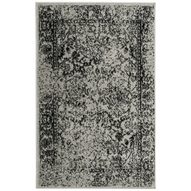SAFAVIEH Adirondack Wyatt Distressed Area Rug, Grey/Black, 2'6" x 4'