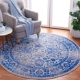 thumbnail image 1 of SAFAVIEH Adirondack Wyatt Traditional Distressed Area Rug, Grey/Blue, 4' x 4' Round - Transitional Modern Design, Grey & Blue, Ideal for Living Room, Bedroom, Dining Space, 1 of 10