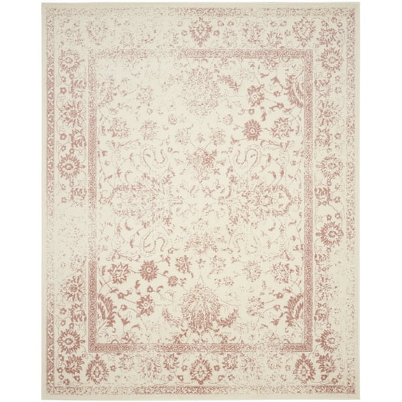 SAFAVIEH Area Rug 8x10 - Adirondack Collection - Large - Transitional Modern Design, Ivory & Rose, Ideal for Living Room, Bedroom, Dining Space (ADR109H)