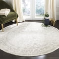 thumbnail image 1 of SAFAVIEH Adirondack Wyatt Traditional Distressed Area Rug, Ivory/Silver, 4' x 4' Round - Transitional Modern Design, Ivory & Silver, Ideal for Living Room, Bedroom, Dining Space, 1 of 11
