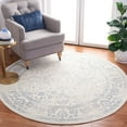 thumbnail image 1 of SAFAVIEH Adirondack Wyatt Traditional Distressed Area Rug, Ivory/Slate, 6' x 6' Round - Transitional Modern Design, Ivory & Slate, Ideal for Living Room, Bedroom, Dining Space, 1 of 10