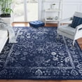 thumbnail image 1 of SAFAVIEH Adirondack Wyatt Traditional Distressed Area Rug, Navy/Ivory, 8' x 8' Square - Transitional Modern Design, Navy & Ivory, Ideal for Living Room, Bedroom, Dining Space, 1 of 14