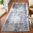 thumbnail image 1 of SAFAVIEH Adirondack Wyatt Traditional Distressed Runner Rug, Ivory/Navy, 2'6" x 6' - Transitional Modern Design, Ivory & Navy, Ideal for Living Room, Bedroom, Dining Space, Entryway, Hallway, Kitchen, 1 of 11