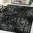 thumbnail image 1 of SAFAVIEH Adirondack Wyatt Traditional Distressed Area Rug, Black/Ivory, 6' x 9' - Transitional Modern Design, Black & Ivory, Ideal for Living Room, Bedroom, Dining Space, 1 of 14