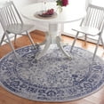 thumbnail image 1 of SAFAVIEH Adirondack Wyatt Traditional Distressed Area Rug, Grey/Navy, 4' x 4' Round - Transitional Modern Design, Grey & Navy, Ideal for Living Room, Bedroom, Dining Space, 1 of 9