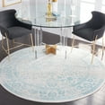 thumbnail image 1 of SAFAVIEH Adirondack Wyatt Traditional Distressed Area Rug, Ivory/Light Blue, 8' x 8' Round - Transitional Modern Design, Ivory & Light Blue, Ideal for Living Room, Bedroom, Dining Space, 1 of 11