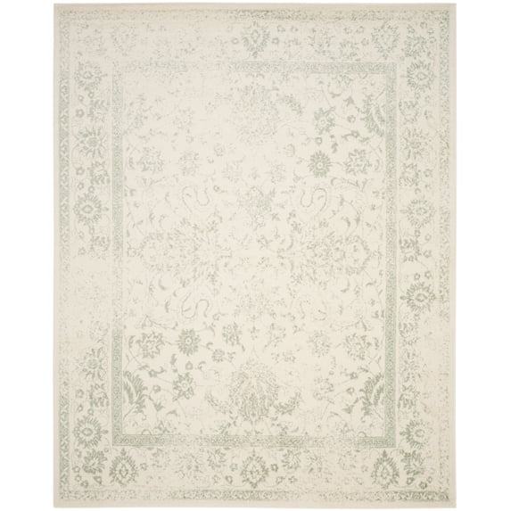 SAFAVIEH Adirondack Wyatt Traditional Area Rug, Ivory/Sage, 12' x 18' - X-Large - Transitional Modern Design, Ivory & Sage, Ideal for Living Room, Bedroom, Dining Space