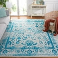 thumbnail image 1 of SAFAVIEH Adirondack Wyatt Traditional Distressed Area Rug, Ivory/Teal, 9' x 12' - Large - Transitional Modern Design, Ivory & Teal, Ideal for Living Room, Bedroom, Dining Space, 1 of 16