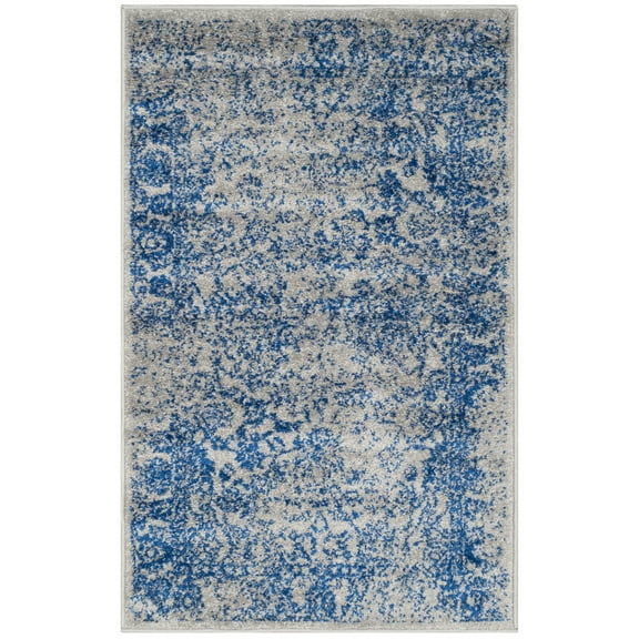 SAFAVIEH Adirondack Wyatt Traditional Distressed Area Rug, Grey/Blue, 2' x 3'