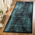 thumbnail image 1 of SAFAVIEH Adirondack Wyatt Traditional Distressed Runner Rug, Black/Teal, 2'6" x 18' - Transitional Modern Design, Black & Teal, Ideal for Living Room, Bedroom, Dining Space, Entryway, Hallway, Kitche, 1 of 9